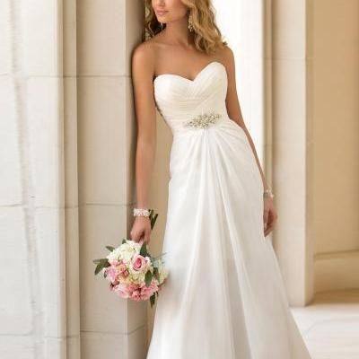 Sexy Chiffon Beach Wedding Dress Vintage Boho Cheap Wedding Dress 2015 Robe De Mariage Bridal Gown