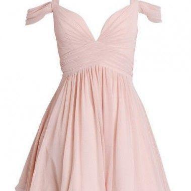 Charming Prom Dress,V Neck Prom Dress,Chiffon Prom Dress,Short Prom Dress