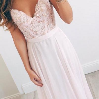Charming Prom Dress,Pink Chiffon Prom Dresses,Long Prom Dress,Wedding Party Dress