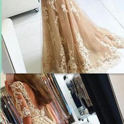 Charming Prom Dress,Long Evening Dress, Mermaid Lace Evening Dresses,Formal Gowns