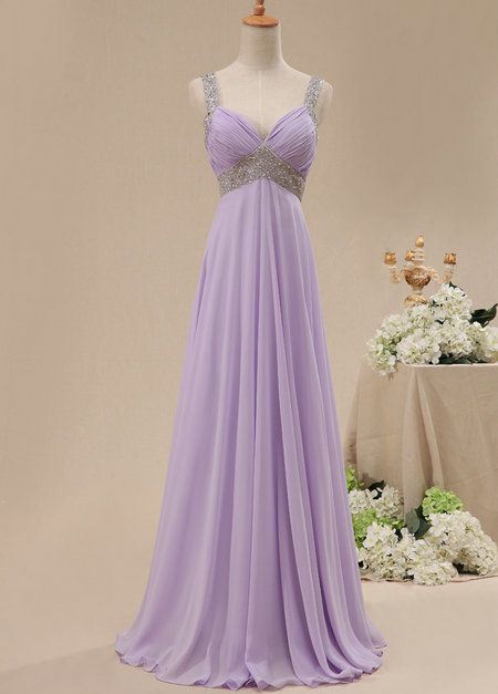 lilac chiffon gown