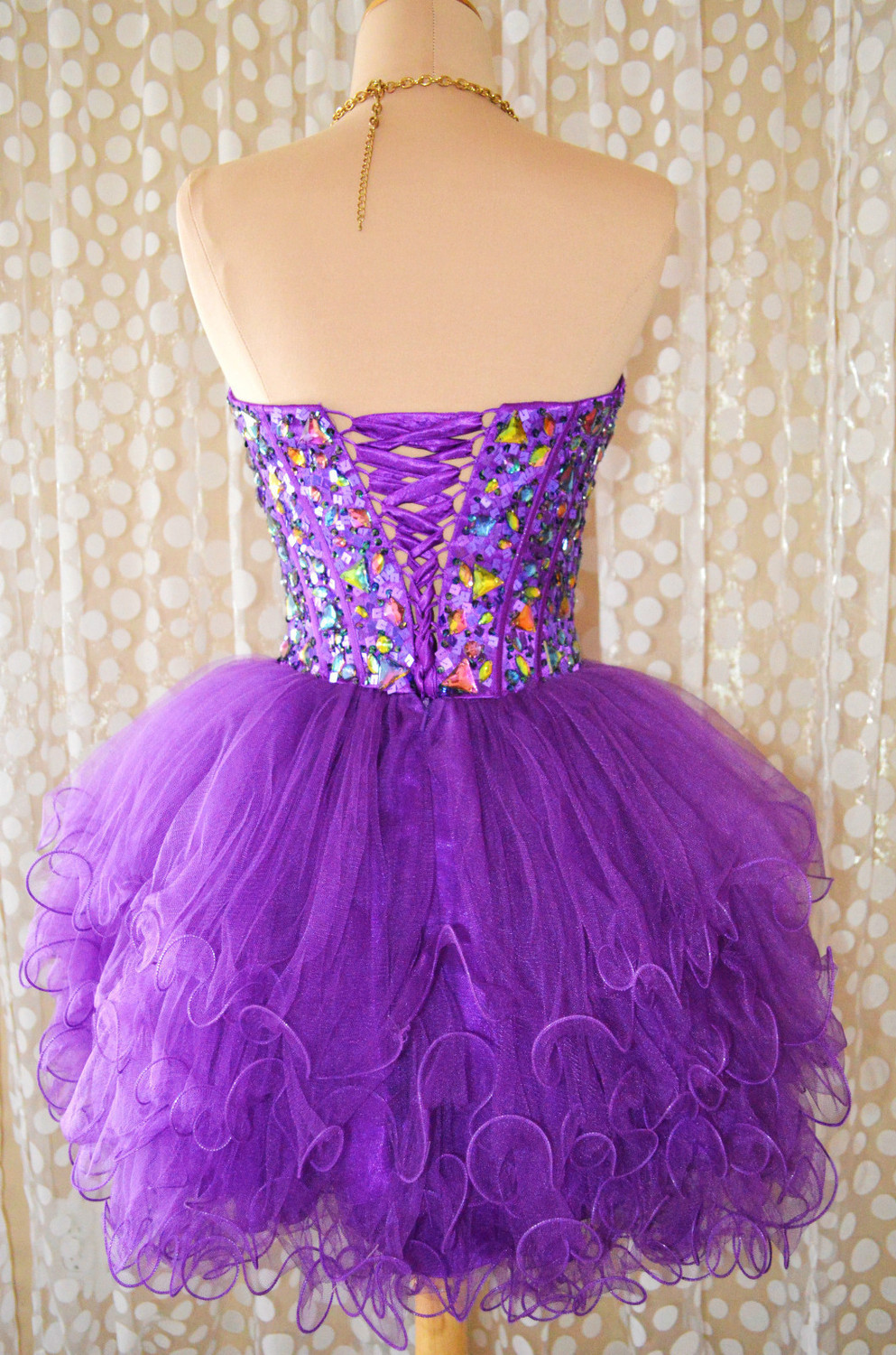 Light Purple Short Cocktail Dress Rhinestones Beaded Prom Party Gowns ...