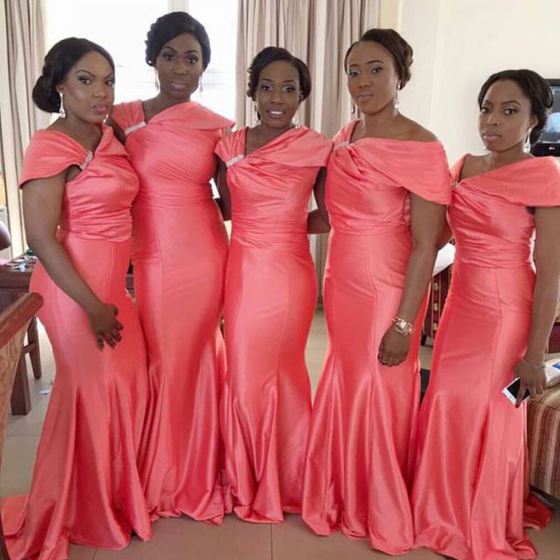 Coral Pink Bridesmaid Dresses