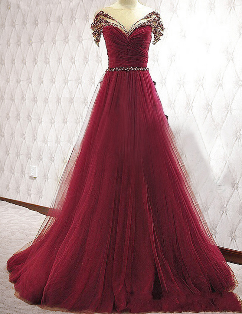 Charming Evening Dress,Beading Evening Gown,Tulle Formal Gown on Luulla