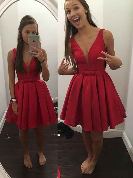 solid color homecoming dresses