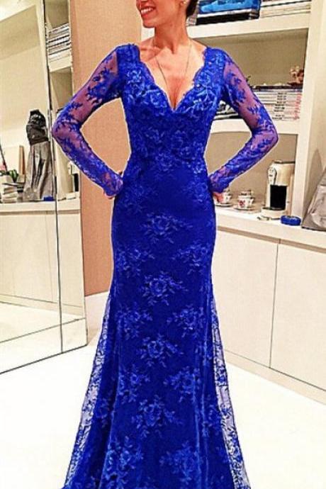 royal blue dinner gown