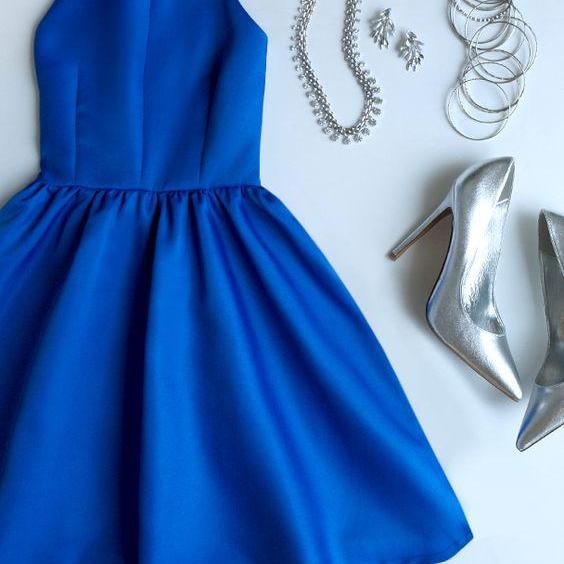 Royal Blue Prom Dress,Backless Prom Gown,Cute Prom Dress on Luulla