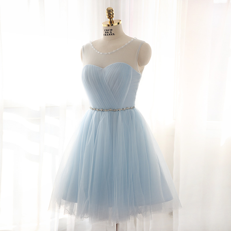 Homecoming Dress,Homecoming Dresses,Light Blue Graduation Dress,Lovely ...