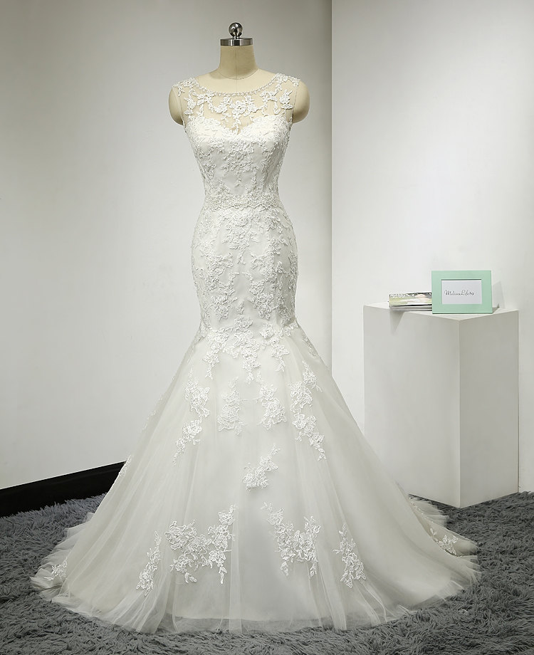 Mermaid Wedding Dresstulle Wedding Dresses With Lace Appliques On Luulla 9773